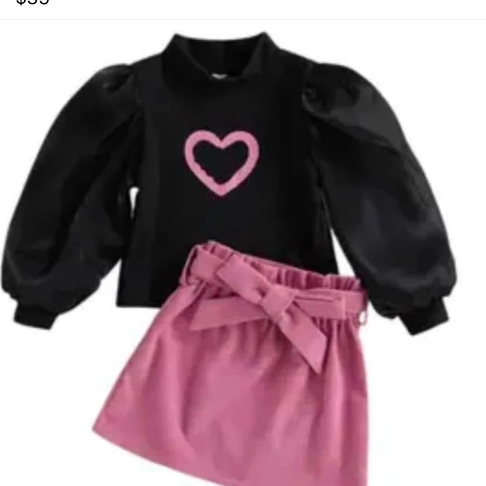 Girls sweetheart 2piece skirt outfits